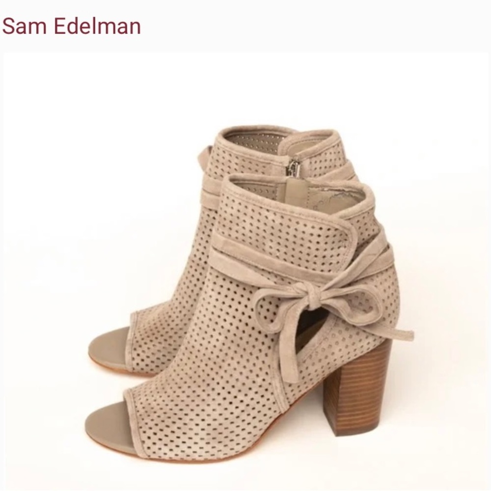 Sam Elderman Peep Toe Bootie